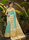 Grey Colour Latest Designer Fancy Festive Wear Printed Banarasi Silk Heavy Saree Collection 808